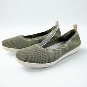 Cloudsteppers by Clarks Ayla Paige Flats – Women’s Sage Stretch Knit – Size 8.5